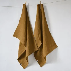 2 essuie-vaisselle 50 x 70 cm SOLINE Caramel