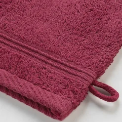 2 gants de toilette 15 x 21 cm eponge unie tendresse Rubis