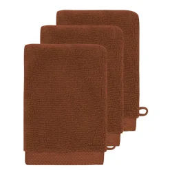3 gants de toilette Zéro Twist 560 g/m² Auburn 16x22 cm SENSOFT