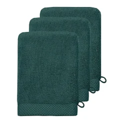 3 gants de toilette Zéro Twist 560 g/m² Petrol 16x22 cm SENSOFT