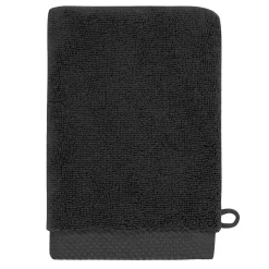 3 gants de toilette Zéro Twist 560 g/m² Noir 16x22 cm SENSOFT