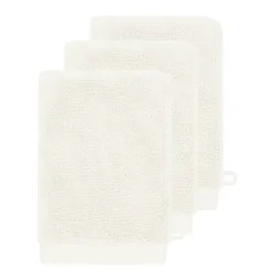 3 gants de toilette Zéro Twist 560 g/m² Ecru 16x22 cm SENSOFT