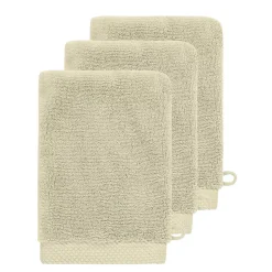 3 gants de toilette Zéro Twist 560 g/m² Ficelle 16x22 cm SENSOFT