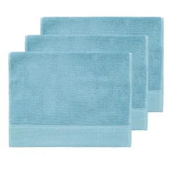 3 grandes serviettes invité Zéro Twist 560 g/m² Cobalt 40x60 cm SENSOFT