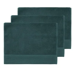 3 grandes serviettes invité Zéro Twist 560 g/m² Petrol 40x60 cm SENSOFT