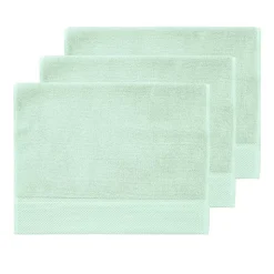 3 grandes serviettes invité Zéro Twist 560 g/m² Menthe 40x60 cm SENSOFT