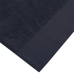 3 grandes serviettes invité Zéro Twist 560 g/m² Bleu Nuit 40x60 cm SENSOFT