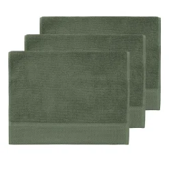 3 grandes serviettes invité Zéro Twist 560 g/m² Eucalyptus 40x60 cm SENSOFT