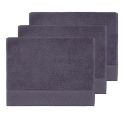 3 grandes serviettes invité Zéro Twist 560 g/m² Myrtille 40x60 cm SENSOFT
