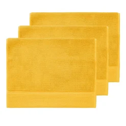 3 grandes serviettes invité Zéro Twist 560 g/m² Safran 40x60 cm SENSOFT