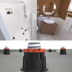 4 pieds pour receveur de douche Valentin Cricabac