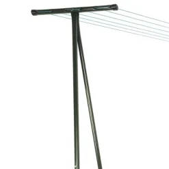 2 poteaux étendage extérieur vert 210 x 58 cm acier laqué anticorrosion, jusqu'à 7 fils
