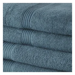 2 Serviettes de bain TODAY 50x90 + 2 Draps de bain 70x130 cm 100% Coton - Paon