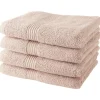 4 Serviettes de Bain50 x 100 cm - Rose des sables