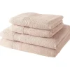 2 Serviettes de toilette TODAY 50x90 + 2 Draps de bain 70x130 cm 100% Coton - Roses des sables