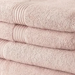 2 Serviettes de toilette TODAY 50x90 + 2 Draps de bain 70x130 cm 100% Coton - Roses des sables