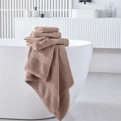 2 Serviettes de toilette TODAY 50x90 + 2 Draps de bain 70x130 cm 100% Coton - Roses des sables