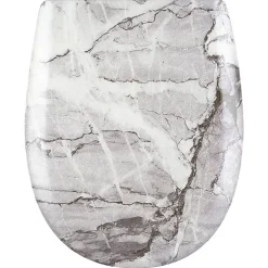 Abattant déclipsable au style marbré (38x49.5 cm - Gris clair)