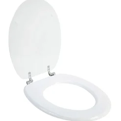 Abattant de toilette en bois compressé MDF cuvette WC standard charnières inox