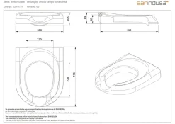 Abattant de WC a ouverture frontale PMR normes handicapé SANINDUSA New WC Care blanc