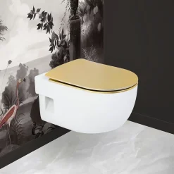 Abattant double déclipsable à l'allure précieuse (38x49.5 cm - Jaune soleil)