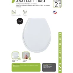 ABATTANT FIRST BLANC - POLYPROPYLENE