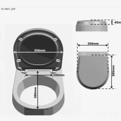 Abattant gain de place SAV Blanc simple