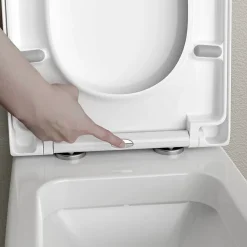 Abattant lunette WC, Cuvette toilettes charnières acier - 46,4x35,9cm - U1002