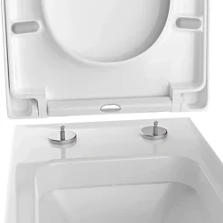 Abattant lunette WC, Cuvette toilettes charnières acier - 46,4x35,9cm - U1002