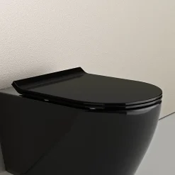 Abattant lunette WC, Cuvette toilettes avec charnières acier - 44,5x35,8cm - U2019