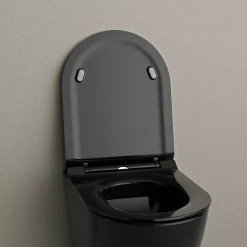 Abattant lunette WC, Cuvette toilettes avec charnières acier - 44,5x35,8cm - U2019