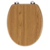 Abattant wc - - Effet bois (45x37.5 cm - Marron Brun)