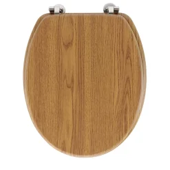 Abattant wc - - Effet bois (45x37.5 cm - Marron Brun)
