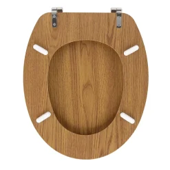 Abattant wc - - Effet bois (45x37.5 cm - Marron Brun)