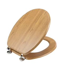 Abattant wc - - Effet bois (45x37.5 cm - Marron Brun)