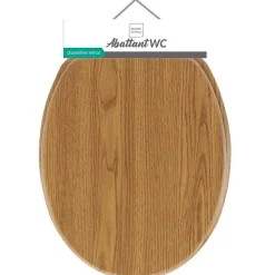 Abattant wc - - Effet bois (45x37.5 cm - Marron Brun)