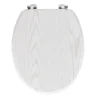 Abattant wc - - Effet bois (45x37.5 cm - Blanc)