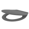 Abattant WC Allibert Slimeo en MDF coloris gris brillant avec frein de chute