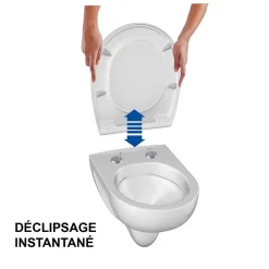 Abattant WC blanc brillant Classic Bemis