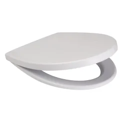 Abattant WC blanc de forme ovale en Polypropylène - Delfi
