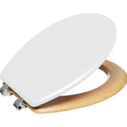Abattant WC Bois + Zinc "Modern Color" Atmosphéra - Blanc