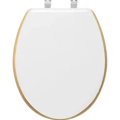 Abattant WC Bois + Zinc "Modern Color" Atmosphéra - Blanc