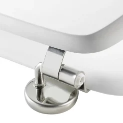 Abattant wc charnieres metal 37.5 x 46 cm mdf imprime kelly Blanc