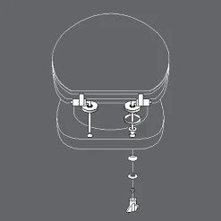 Abattant wc charnieres metal 18 pouces mdf imprime vagabonde Sans