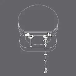 Abattant WC charnières métal AQUAMARBRE