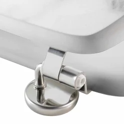 Abattant WC charnières métal imprimé MARBRE