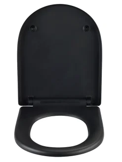 Abattant WC déclipsable noir avec frein de chute Exclusive