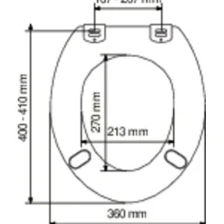 Abattant WC double - Compact - Olfa - 40 x 36 cm