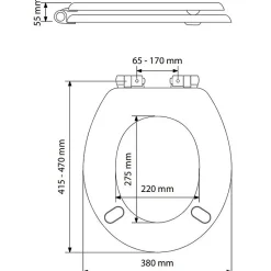 Abattant WC double - Tradition Easy Clip - Olfa - Blanc - Entraxe 65 à 170 mm