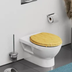 Abattant WC en Bambou massif BAMBOO avec frein de chute